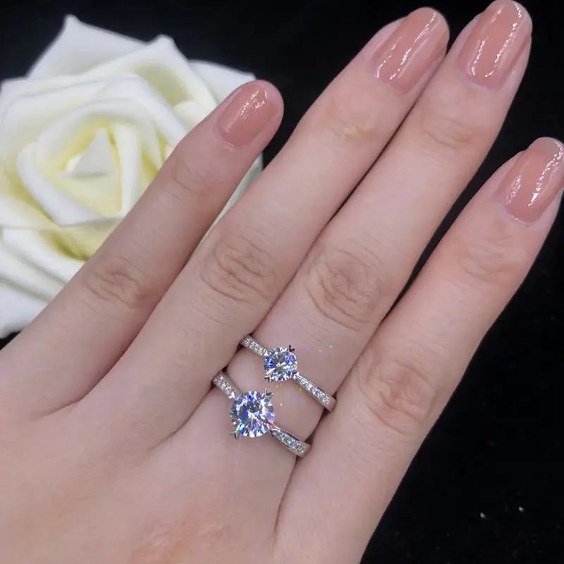Single Diamond Six-Claw Ring 18k Platinum Pt950 - Image 16
