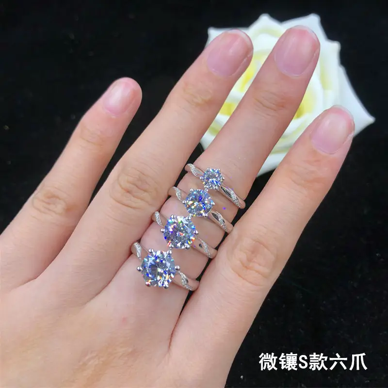Single Diamond Six-Claw Ring 18k Platinum Pt950 - Image 17