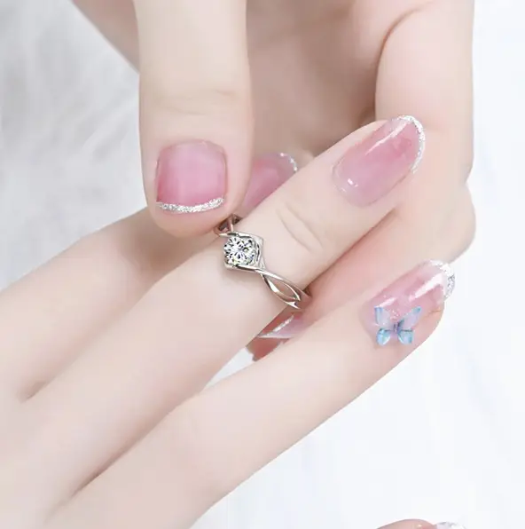 Single Diamond Six-Claw Ring 18k Platinum Pt950 - Image 6