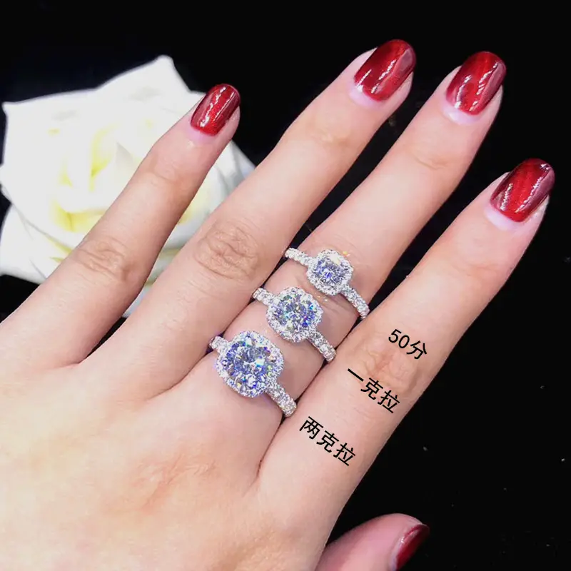 Single Diamond Six-Claw Ring 18k Platinum Pt950 - Image 8