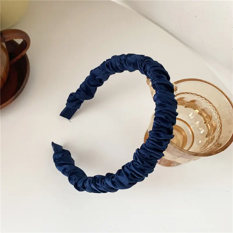 Soft Pleated Hair Hoop in Red, Green, Blue, Gold