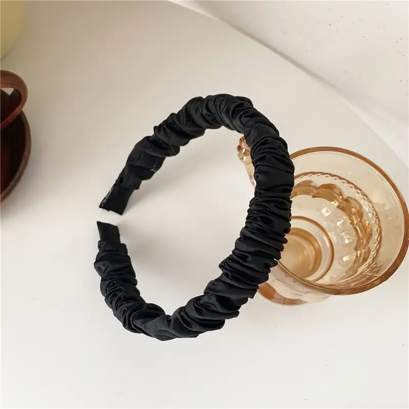 Soft Pleated Hair Hoop in Red, Green, Blue, Gold