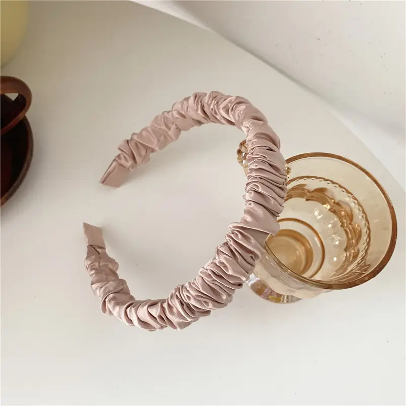 Soft Pleated Hair Hoop in Red, Green, Blue, Gold