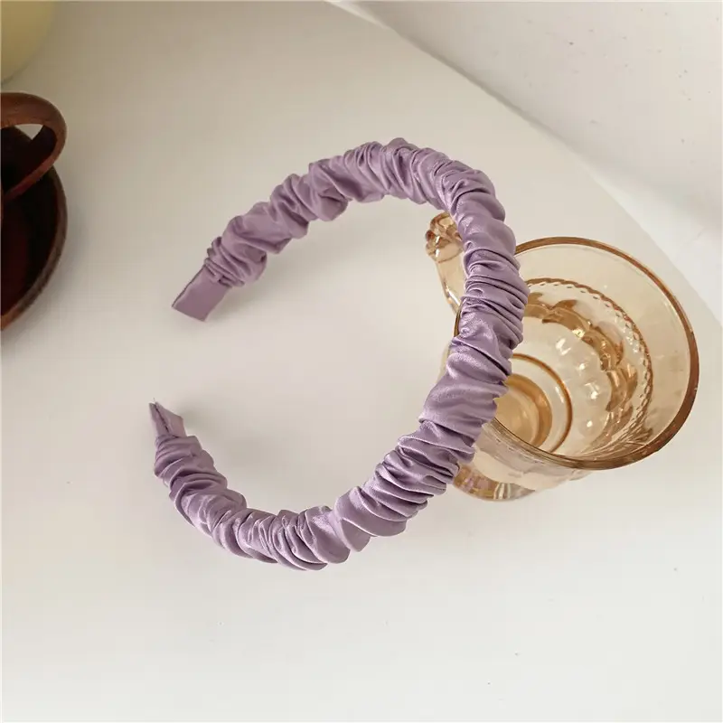 Soft Pleated Hair Hoop in Red, Green, Blue, Gold