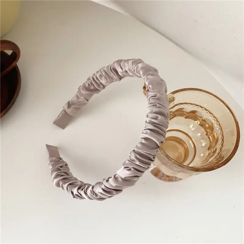 Soft Pleated Hair Hoop in Red, Green, Blue, Gold