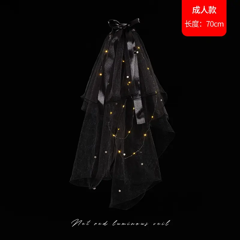 White Multi-Layer Veil Cover for Bride Wedding Dress - Image 5