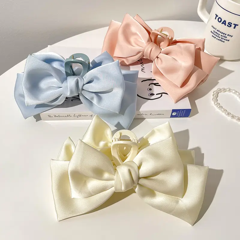Women's Large Shark Hair Clip with Bow Design - Image 9