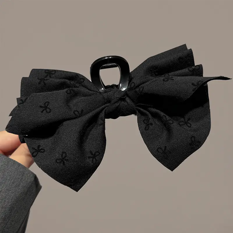 Women's Large Shark Hair Clip with Bow Design - Image 6