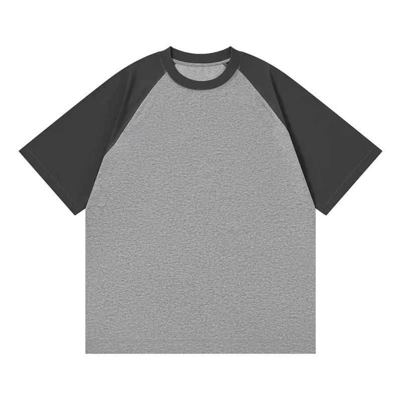 Men Black White Raglan Sleeve T-Shirt 230g - Image 23