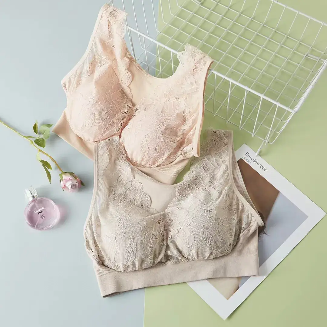 Wire-Free Sleep Bra for Women, Latex Cups, Zero Pressure - Image 2