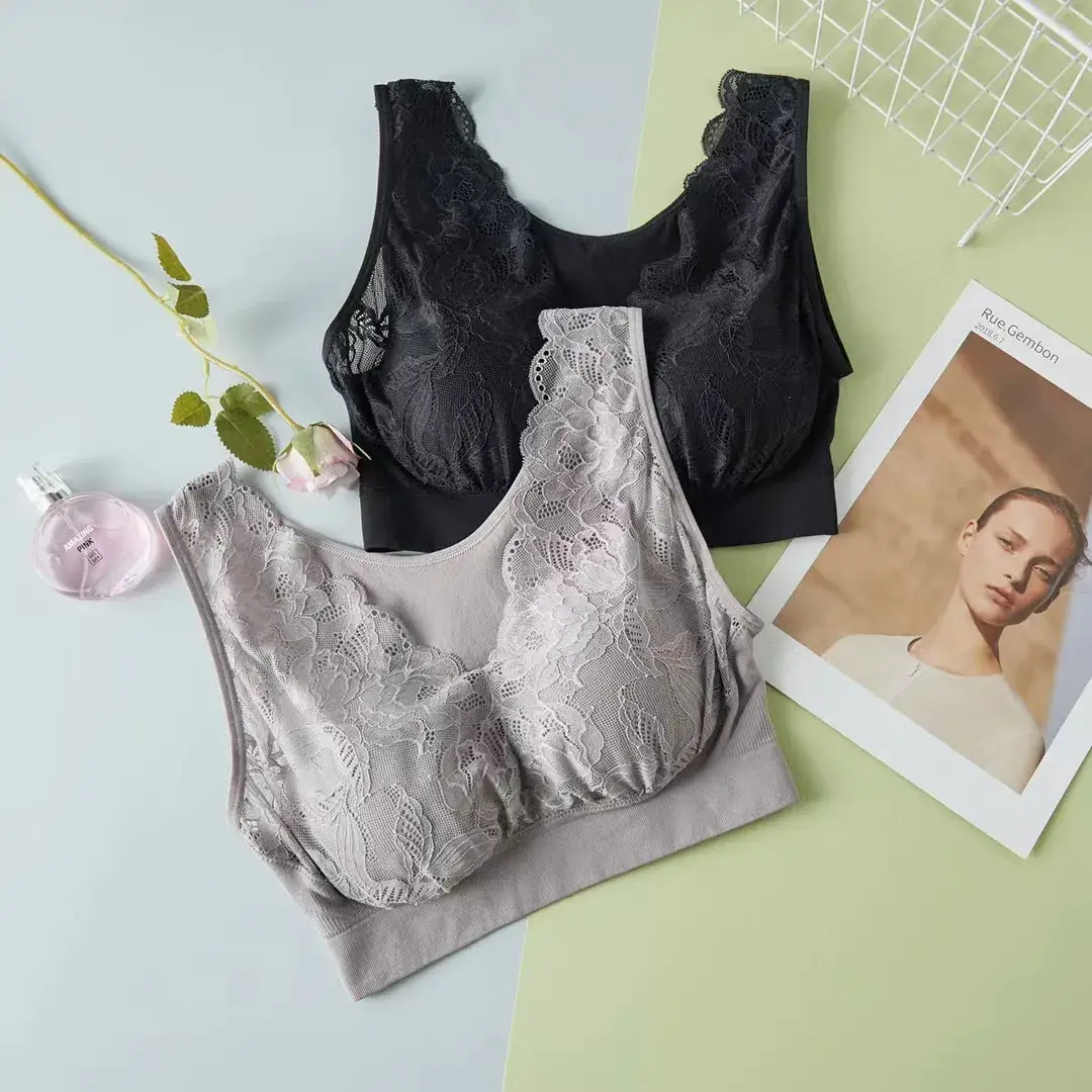 Wire-Free Sleep Bra for Women, Latex Cups, Zero Pressure - Image 3