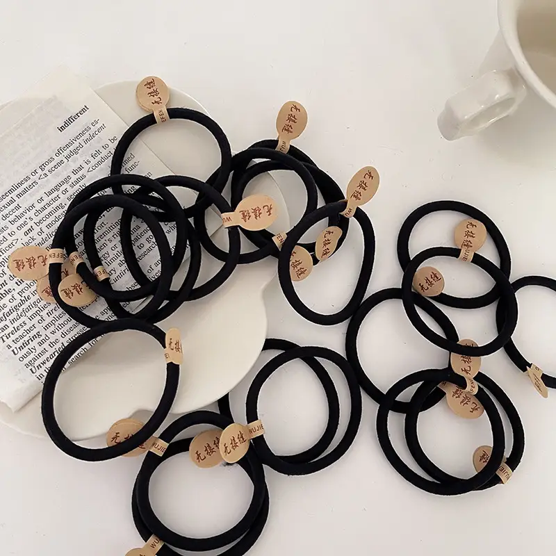 Black Rubber Hair Ties for Women, Easy To Use, Stylish Accessories - Image 3