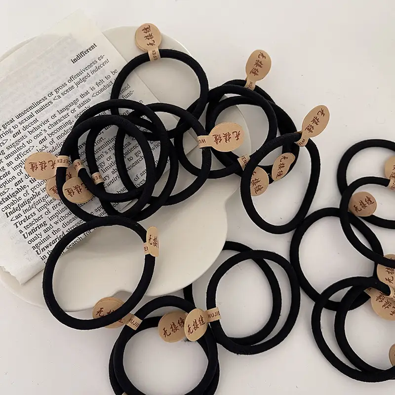 Black Rubber Hair Ties for Women, Easy To Use, Stylish Accessories — feature 1