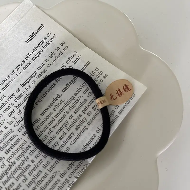 Black Rubber Hair Ties for Women, Easy To Use, Stylish Accessories — feature 7
