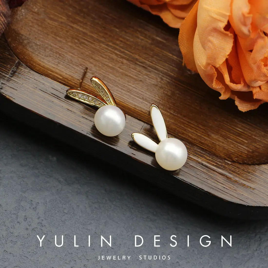 Rabbit Earrings Pearl Zircon 2023 Female