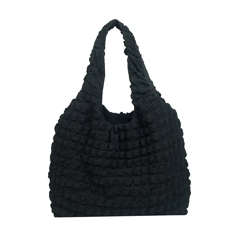 2022 Korean Style Heart Pleated Bubble Bag - Image 10