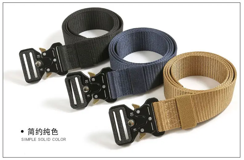 Men's Black Tactical Nylon Belt with Metal Buckle — feature 26