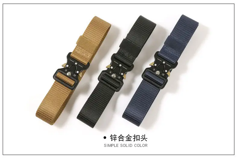 Men's Black Tactical Nylon Belt with Metal Buckle — feature 28