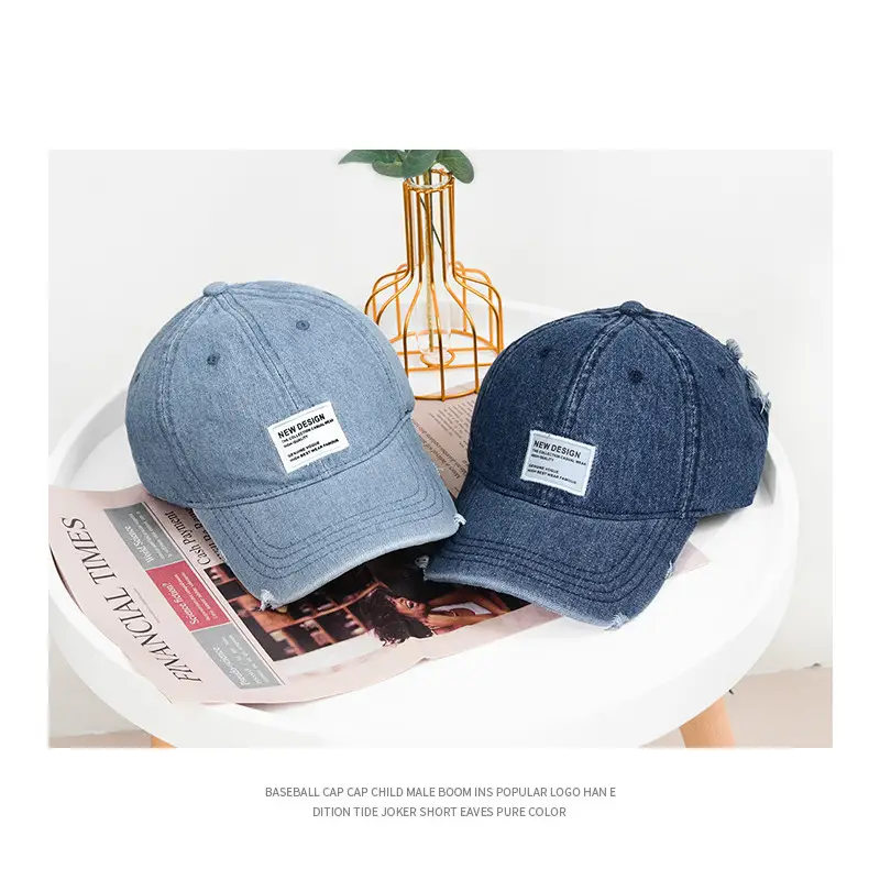 Light Blue Distressed Cowboy Hat for Men - Image 6