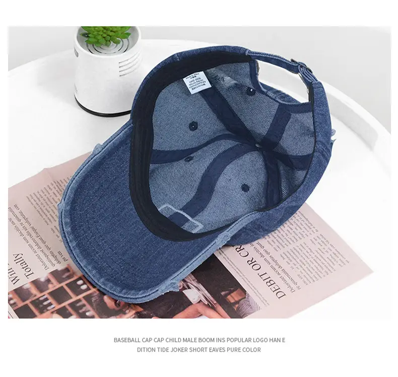 Light Blue Distressed Cowboy Hat for Men — feature 8