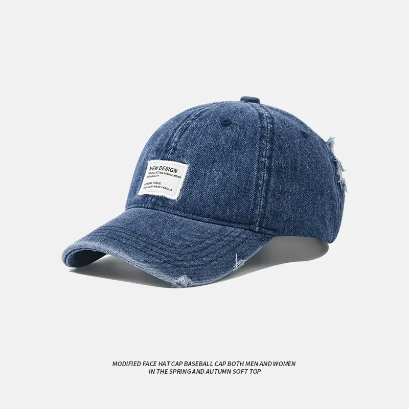 Light Blue Distressed Cowboy Hat for Men - Image 2