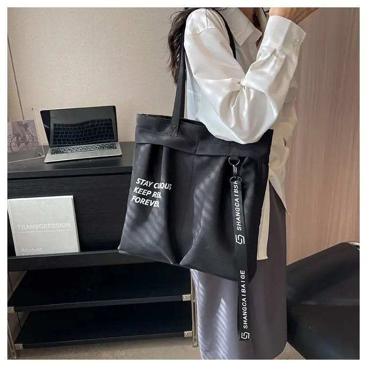 Japanese Style Canvas Shoulder Bag Women Large Capacity 2023 — feature 16