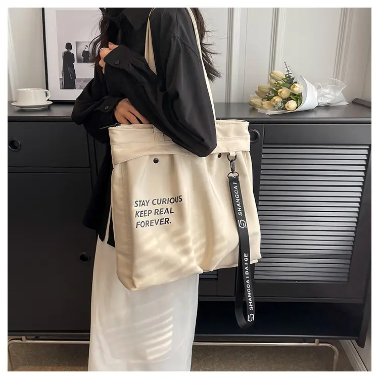 Japanese Style Canvas Shoulder Bag Women Large Capacity 2023 — feature 23