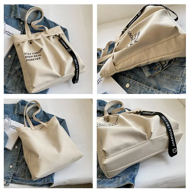 Japanese Style Canvas Shoulder Bag Women Large Capacity 2023 — feature 8