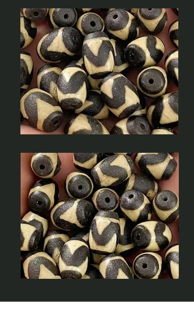 Natural Agate High Oil Antique Teeth Beads 10x14mm — feature 8