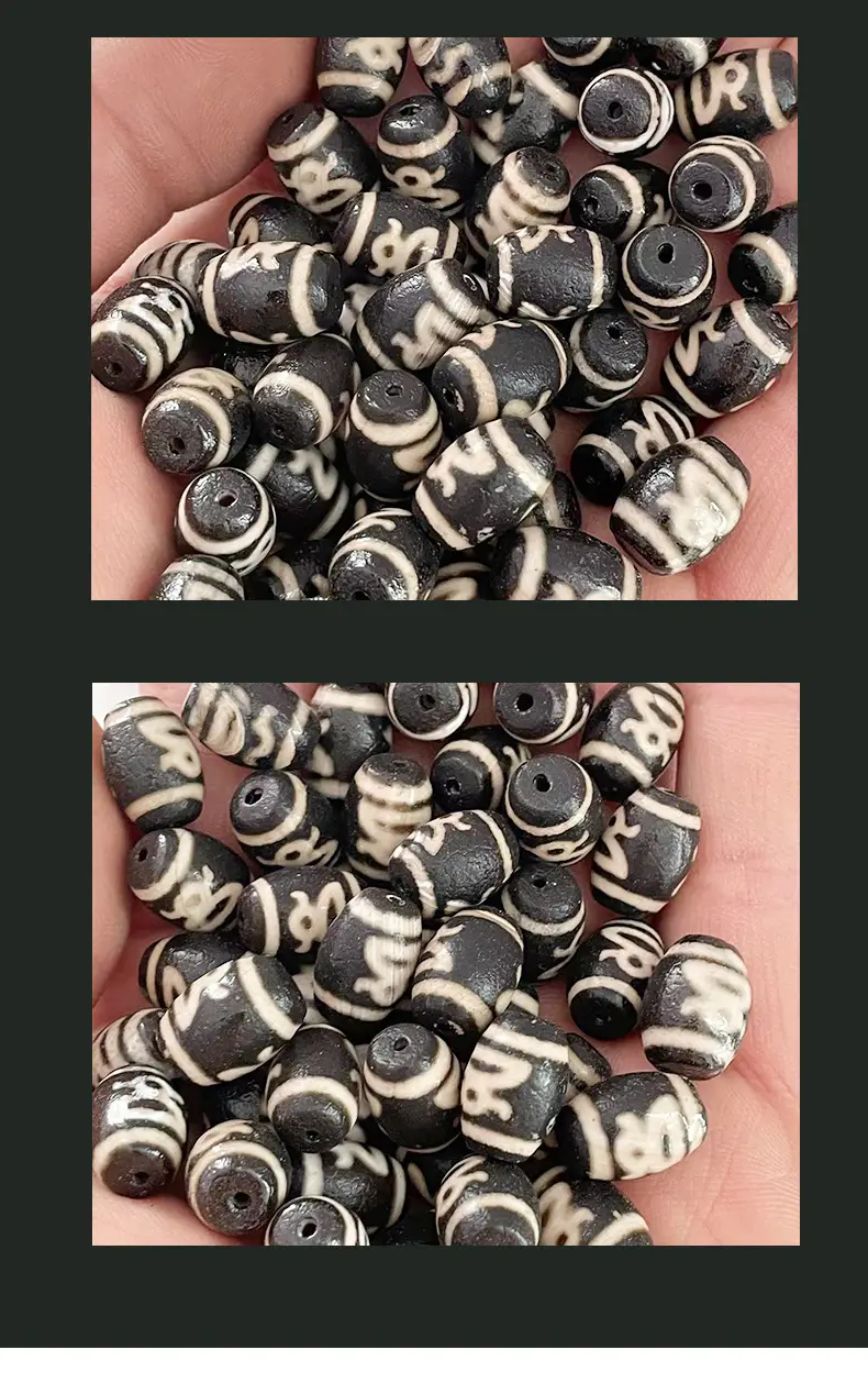 Factory Wholesale Natural Agate Antique Black & White 10x14mm — feature 8