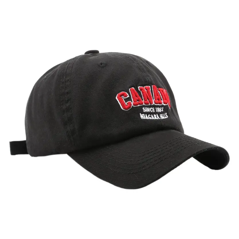 Black Canada Flag Baseball Cap for Men