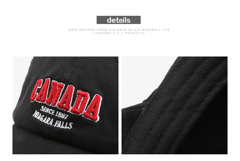 Black Canada Flag Baseball Cap for Men — feature 11