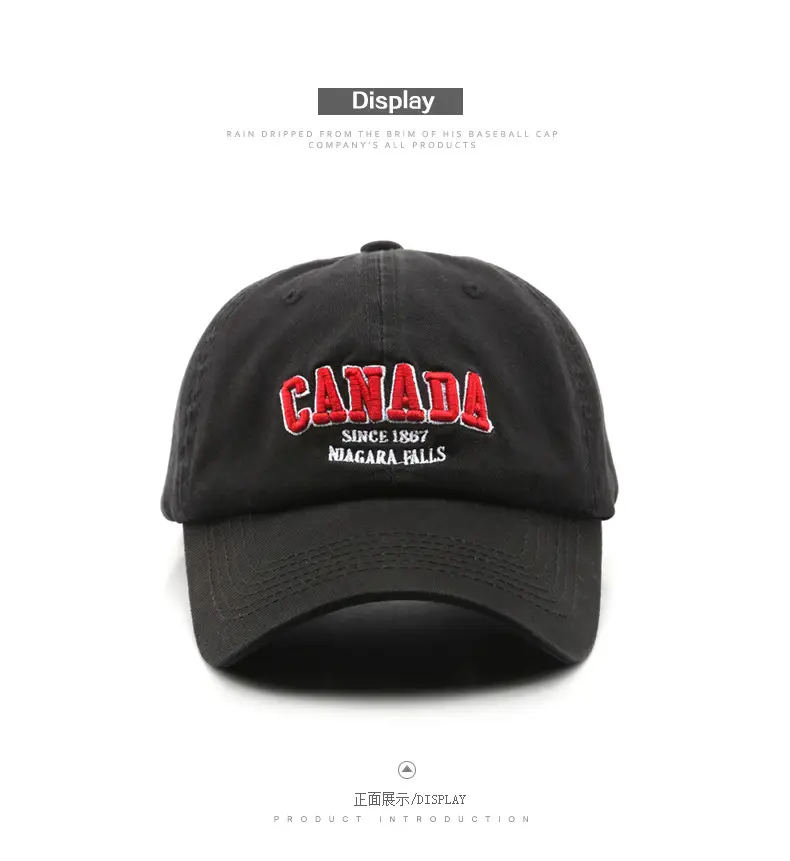 Black Canada Flag Baseball Cap for Men — feature 6