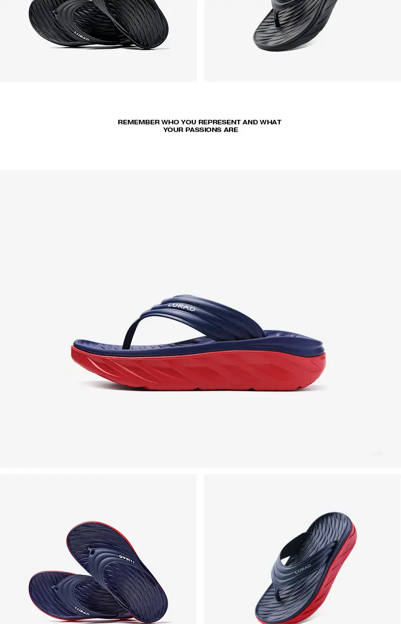 Men's Black Slip-On Flip Flops with Non-Slip Sole — feature 15