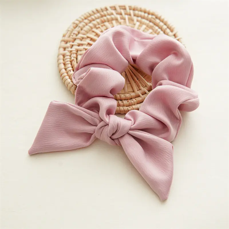 2023 New Pink Bow Hair Ring for Women - Image 3