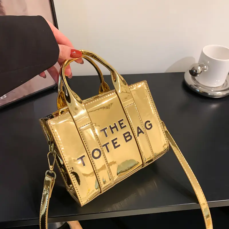 Pink Korean Letter Shoulder Tote Bag for Women - Image 6