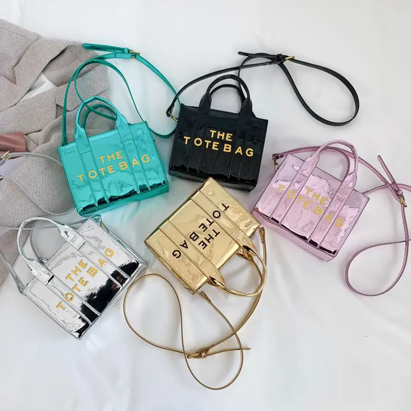 Pink Korean Letter Shoulder Tote Bag for Women - Image 8