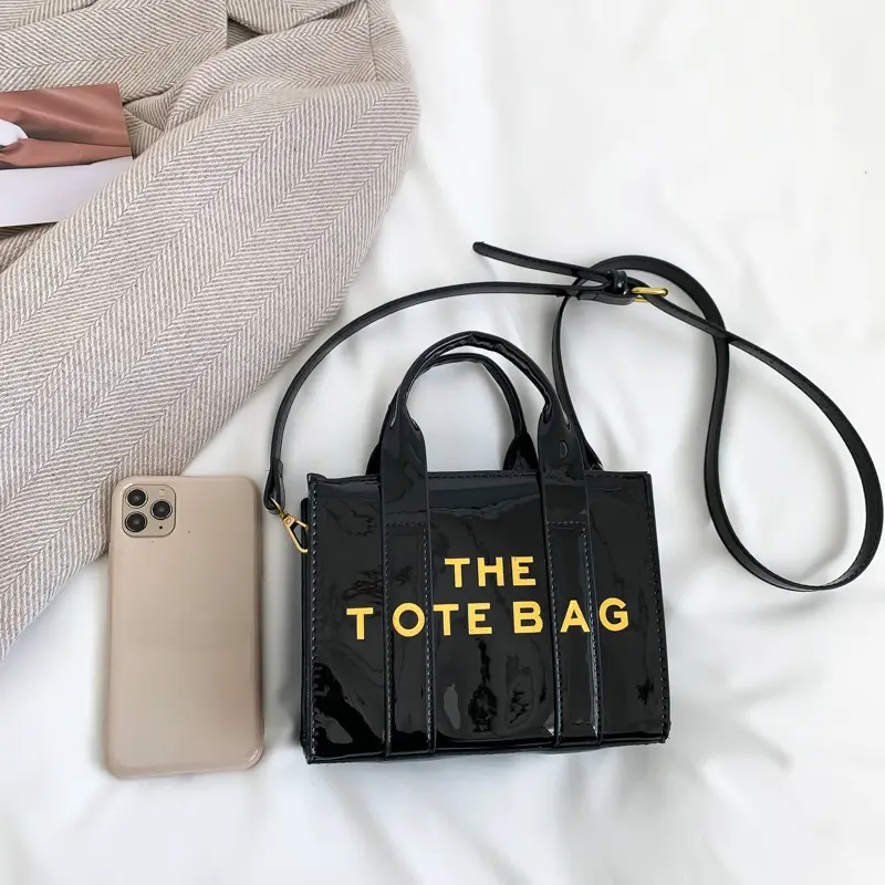 Pink Korean Letter Shoulder Tote Bag for Women - Image 9