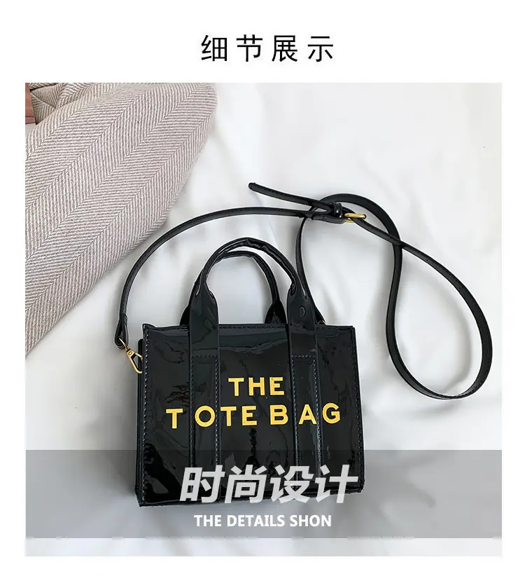 Pink Korean Letter Shoulder Tote Bag for Women — feature 2