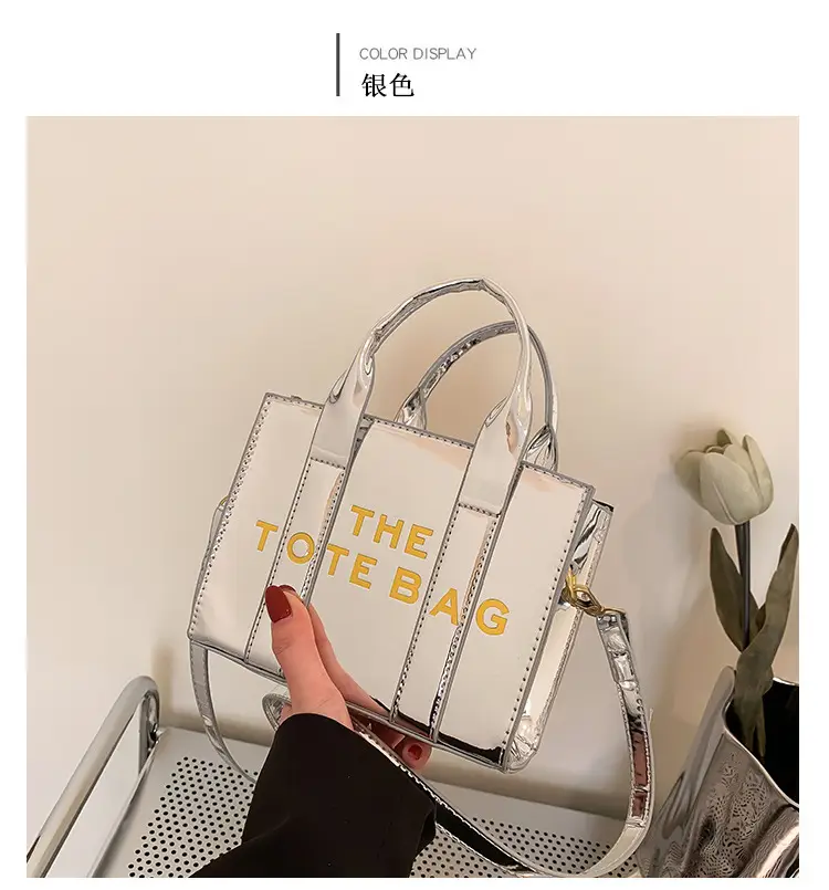 Pink Korean Letter Shoulder Tote Bag for Women — feature 21