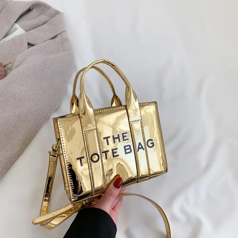 Pink Korean Letter Shoulder Tote Bag for Women - Image 4