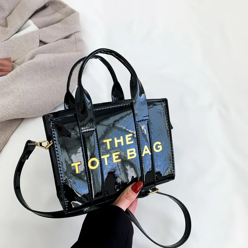 Pink Korean Letter Shoulder Tote Bag for Women - Image 5
