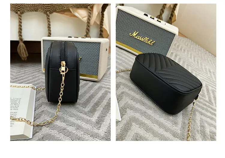 Red Quilted Chain Shoulder Bag for Women — feature 22