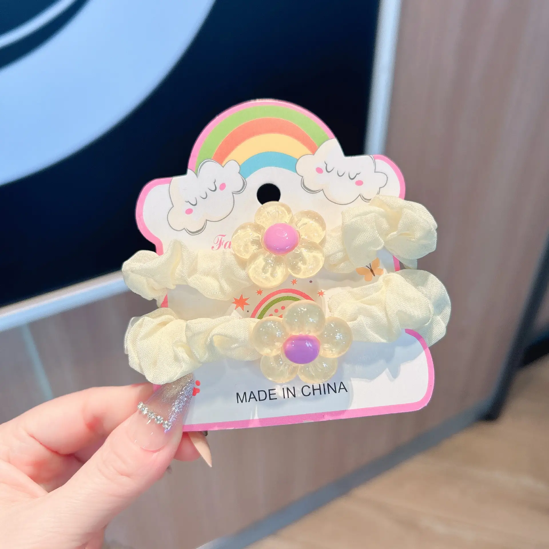 Korean Style Heart & Flower Hair Rings for Girls - Image 11