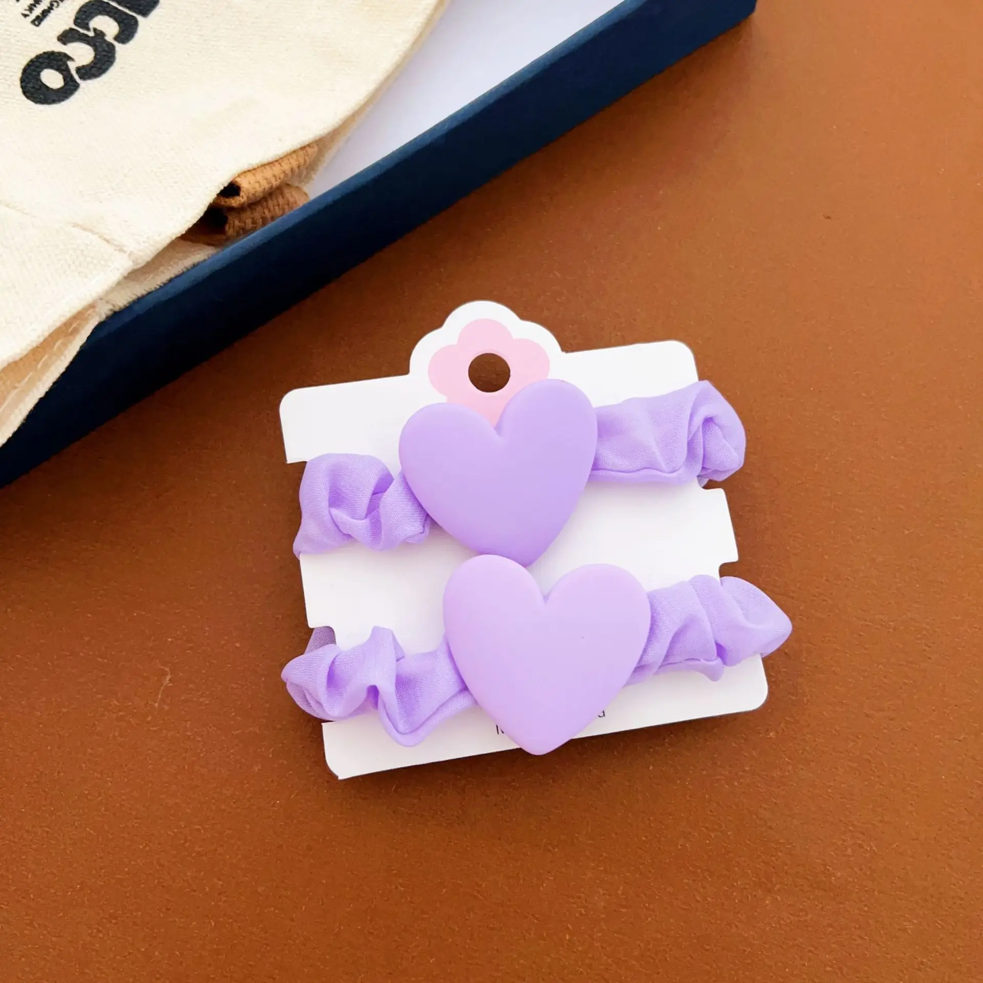 Korean Style Heart & Flower Hair Rings for Girls - Image 7