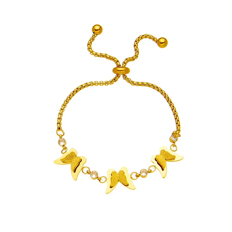 Retro Gold Butterfly Chain Bracelet for Women