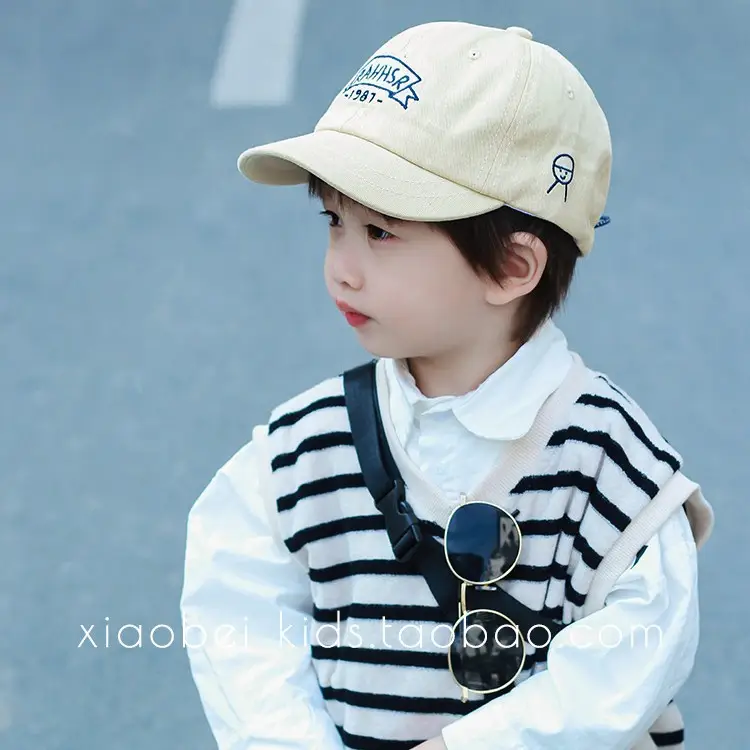 Brown Cotton Cap for Boys Sunscreen Protection - Image 17