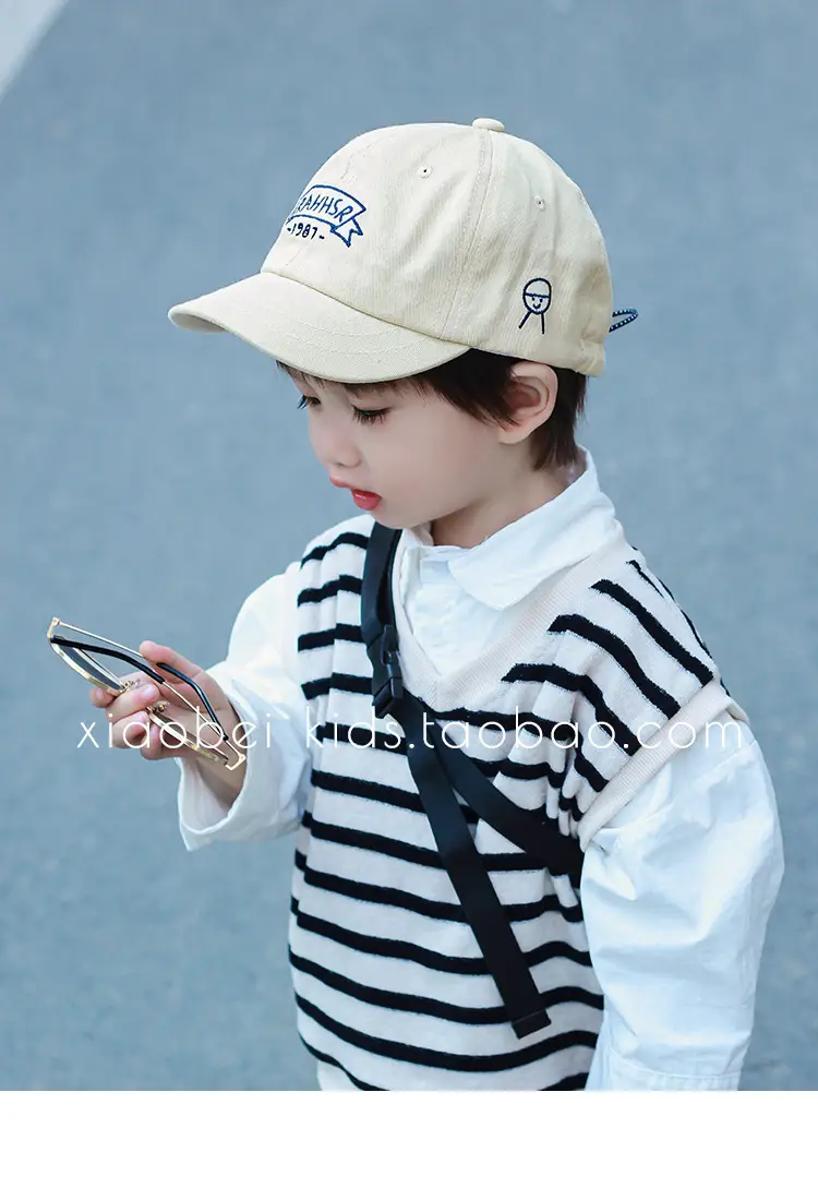 Brown Cotton Cap for Boys Sunscreen Protection — feature 7
