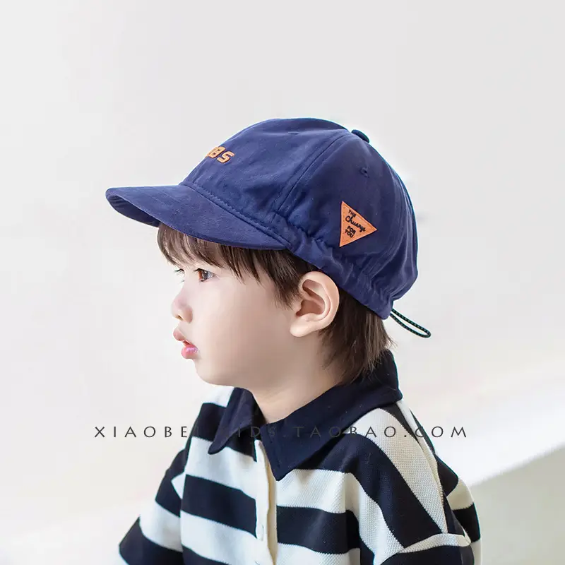 Brown Cotton Cap for Boys Sunscreen Protection - Image 5