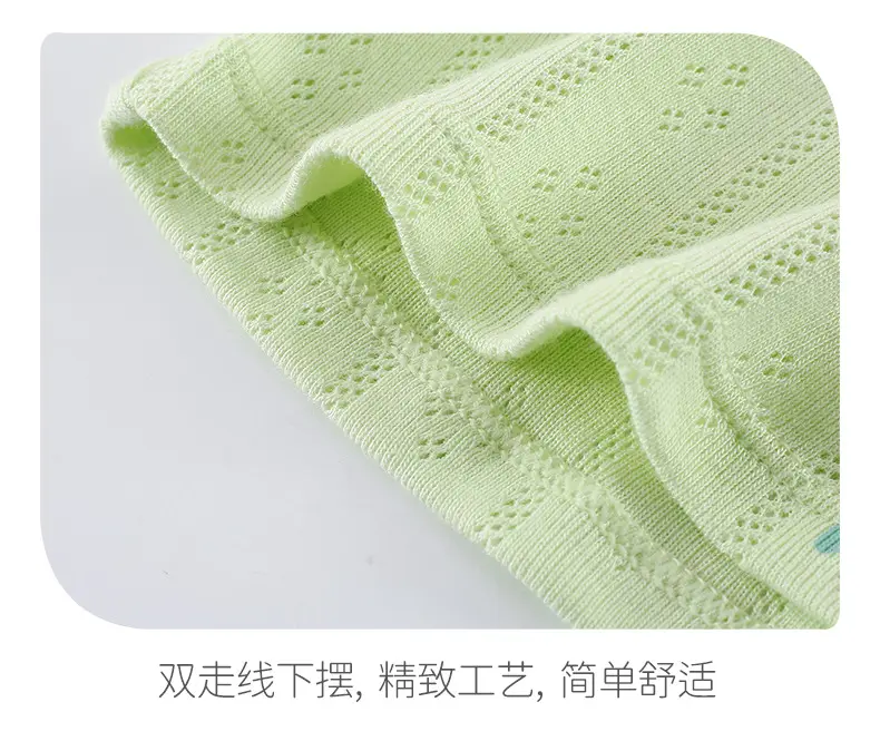 Girls Sleeveless T-Shirt Jacket Summer 2024 Green Cartoon Bottoming — feature 11